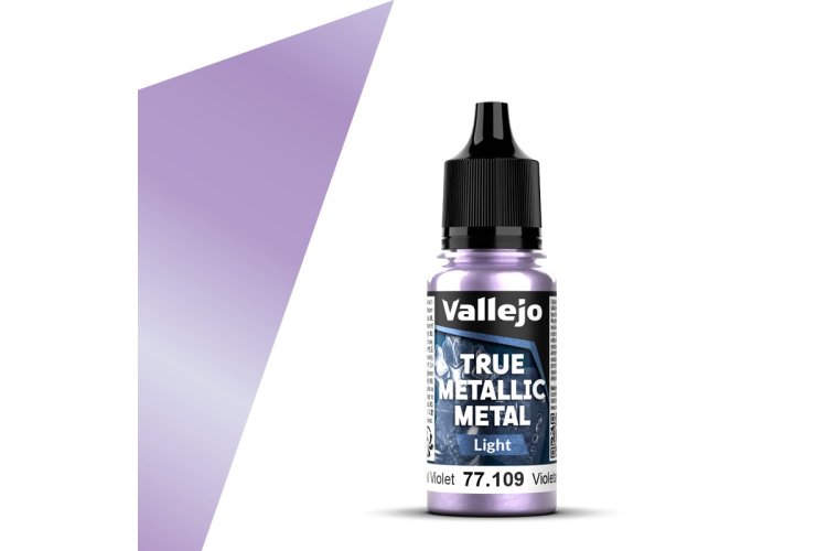 Vallejo 77109 True Metallic Metal - Light - Celestial Violet - Acrylic - 18ml - Val77109 xs 1x - VAL77109-XS