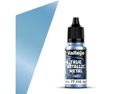 Vallejo 77110 True Metallic Metal - Light - Ultramarine Blue - Acrylic - 18ml - Val77110 xs 1x - VAL77110-XS