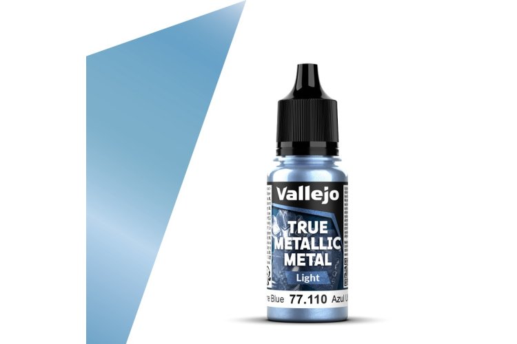 Vallejo 77110 True Metallic Metal - Light - Ultramarijn Blauw - Acryl - 18ml - Val77110 xs 1x - VAL77110-XS
