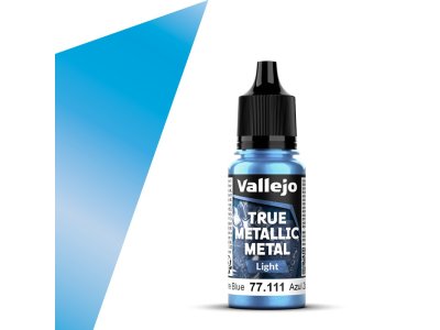 Vallejo 77111 True Metallic Metal - Light - Saffier Blauw - Acryl - 18ml - Val77111 xs 1x - VAL77111-XS