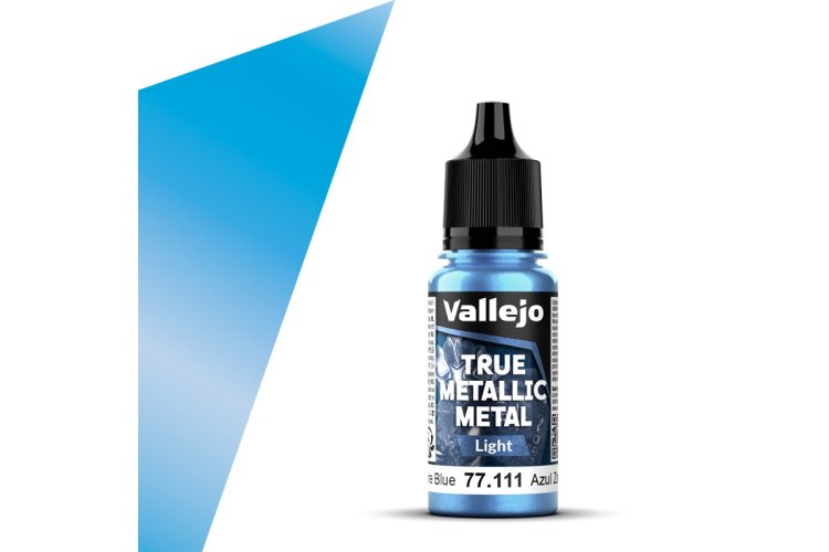 Vallejo 77111 True Metallic Metal - Light - Saffier Blauw - Acryl - 18ml - Val77111 xs 1x - VAL77111-XS