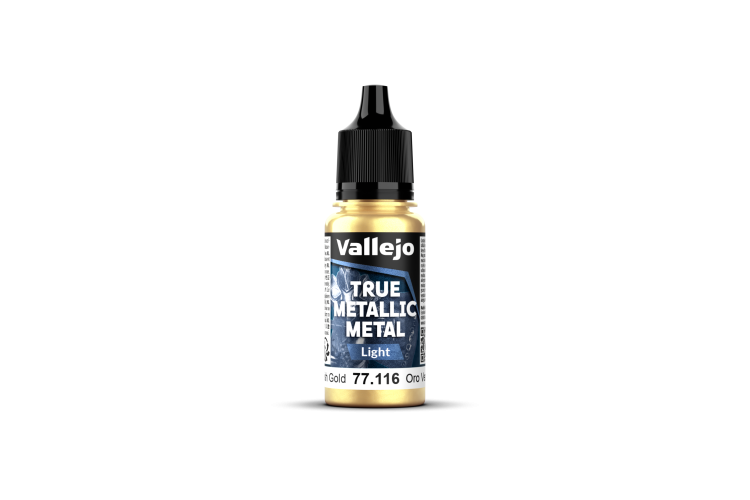 Vallejo 77116 True Metallic Metal - Light - Groenachtig Goud - Acryl - 18ml - Val77116 xs 1 - VAL77116-XS