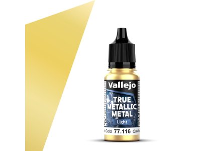 Vallejo 77116 True Metallic Metal - Light - Groenachtig Goud - Acryl - 18ml - Val77116 xs 1x - VAL77116-XS