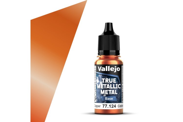 Vallejo 77124 True Metallic Metal - Base - Oud Koper - Acryl - 18ml - Val77124 xs 1x - VAL77124-XS