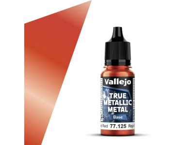 Vallejo 77125 True Metallic Metal - Base - Forged Red - Acrylic - 18ml - Val77125 xs 1x - VAL77125-XS