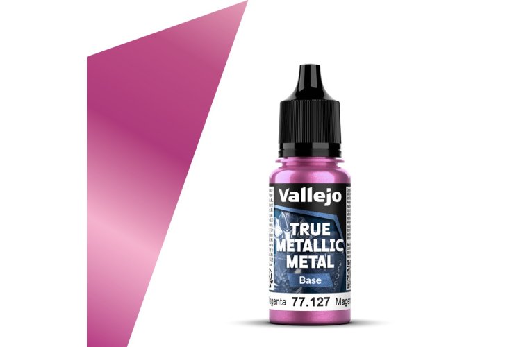Vallejo 77127 True Metallic Metal - Base - Karmozijn Magenta - Acryl - 18ml - Val77127 xs 1x - VAL77127-XS