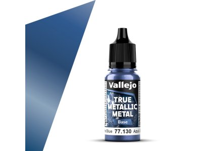 Vallejo 77130 True Metallic Metal - Base - Ultramarine Blue - Acrylic - 18ml - Val77130 xs 1x - VAL77130-XS
