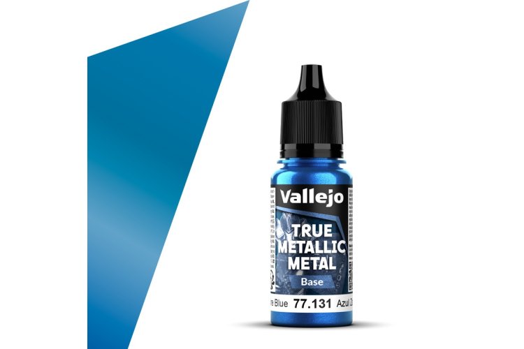 Vallejo 77131 True Metallic Metal - Base - Saffier Blauw - Acryl - 18ml - Val77131 xs 1x - VAL77131-XS