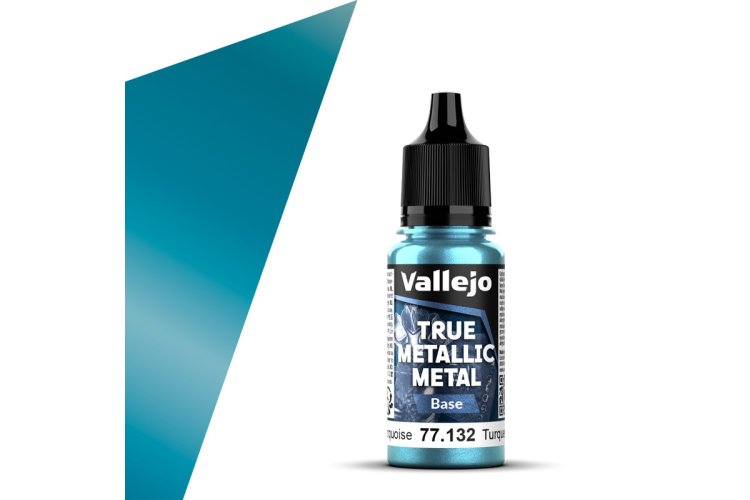 Vallejo 77132 True Metallic Metal - Base - Hydra Turkoois - Acryl - 18ml - Val77132 xs 1x - VAL77132-XS