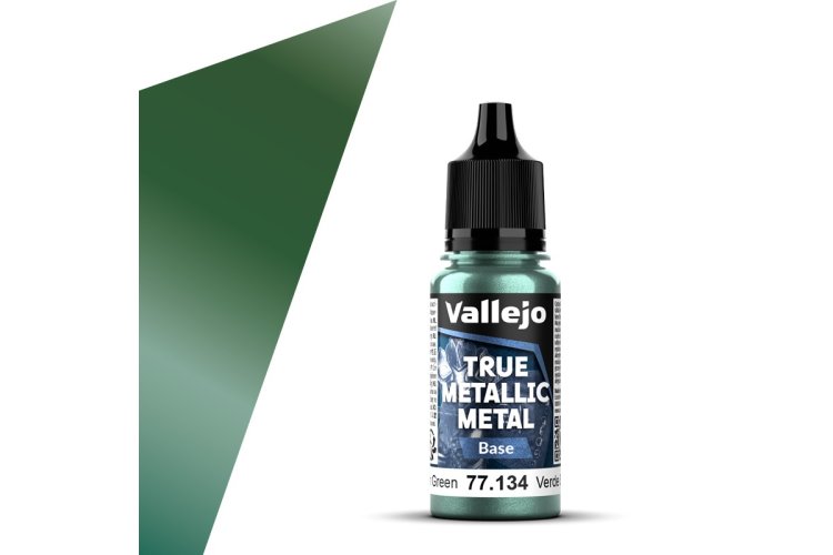 Vallejo 77134 True Metallic Metal - Base - Schemer Groen - Acryl - 18ml - Val77134 xs 1x - VAL77134-XS