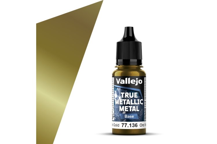 Vallejo 77136 True Metallic Metal - Base - Groenachtig Goud - Acryl - 18ml - Val77136 xs 1x - VAL77136-XS