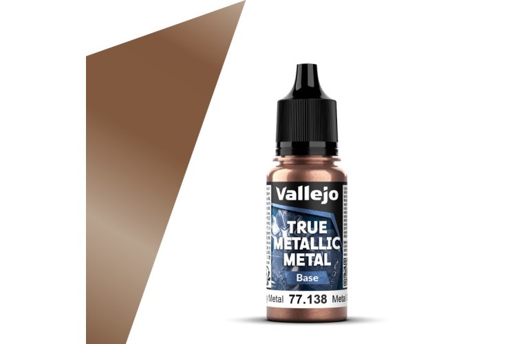 Vallejo 77138 True Metallic Metal - Base - Rusty Metal - Acrylic - 18ml - Val77138 xs 1x - VAL77138-XS