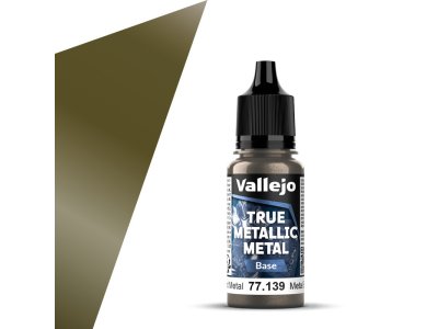 Vallejo 77139 True Metallic Metal - Base - Verouderd Metaal - Acryl - 18ml - Val77139 xs 1x - VAL77139-XS