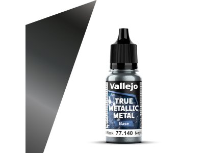Vallejo 77140 True Metallic Metal - Base - Obsidiaan Zwart - Acryl - 18ml - Val77140 xs 1x - VAL77140-XS
