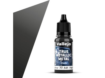 Vallejo 77141 True Metallic Metal - Shade - Sterling Zilver - Acryl - 18ml - Val77141 xs 1x - VAL77141-XS