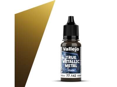 Vallejo 77142 True Metallic Metal - Shade - Radiant Yellow - Acrylic - 18ml - Val77142 xs 1x - VAL77142-XS
