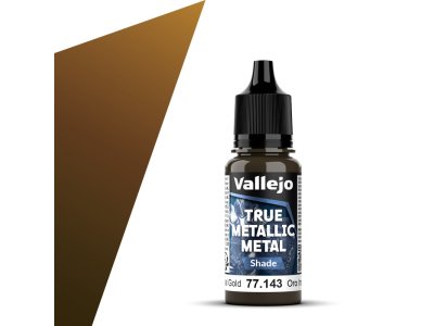 Vallejo 77143 True Metallic Metal - Shade - Imperial Gold - Acrylic - 18ml - Val77143 xs 1x - VAL77143-XS