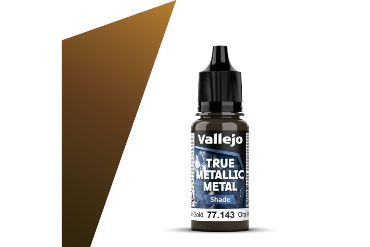 Vallejo 77143 True Metallic Metal - Shade - Imperial Gold - Acrylic - 18ml - Val77143 xs 1x - VAL77143-XS