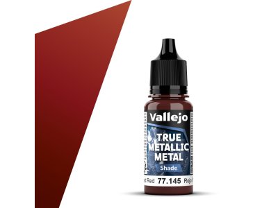 Vallejo 77145 True Metallic Metal - Shade - Forged Red - Acrylic - 18ml - Val77145 xs 1x - VAL77145-XS