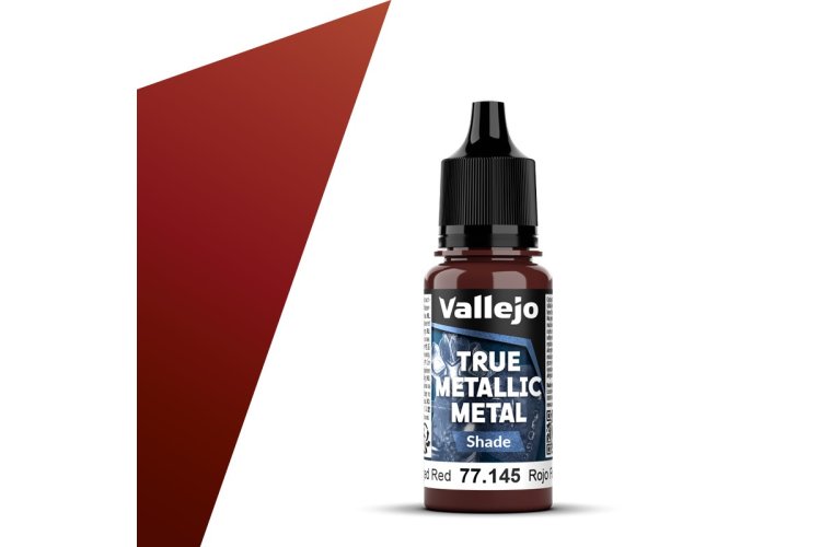 Vallejo 77145 True Metallic Metal - Shade - Forged Red - Acrylic - 18ml - Val77145 xs 1x - VAL77145-XS