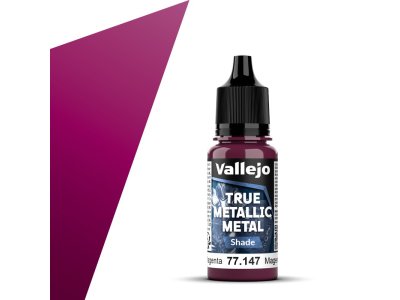 Vallejo 77147 True Metallic Metal - Shade - Crimson Magenta - Acrylic - 18ml - Val77147 xs 1x - VAL77147-XS