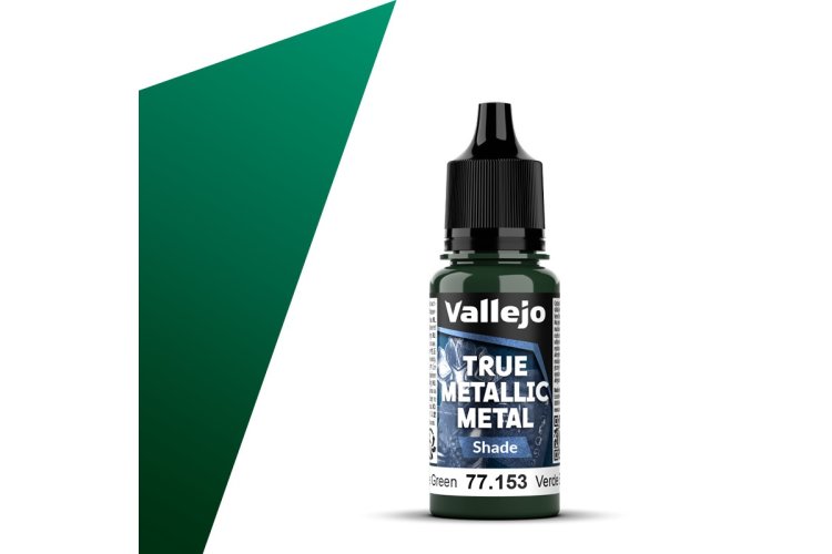 Vallejo 77153 True Metallic Metal - Shade - Kever Groen - Acryl - 18ml - Val77153 xs 1x - VAL77153-XS