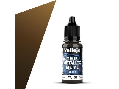 Vallejo 77157 True Metallic Metal - Shade - Arcane Gold - Acrylic - 18ml - Val77157 xs 1x - VAL77157-XS