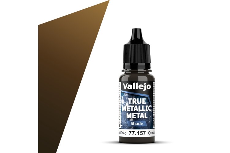 Vallejo 77157 True Metallic Metal - Shade - Arcane Gold - Acrylic - 18ml - Val77157 xs 1x - VAL77157-XS