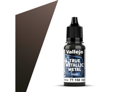 Vallejo 77158 True Metallic Metal - Shade - Rusty Metal - Acrylic - 18ml - Val77158 xs 1x - VAL77158-XS