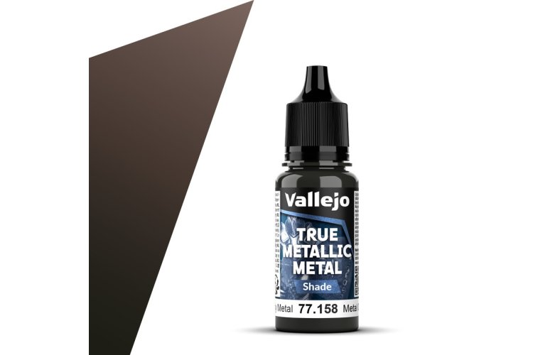 Vallejo 77158 True Metallic Metal - Shade - Rusty Metal - Acrylic - 18ml - Val77158 xs 1x - VAL77158-XS