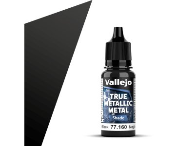 Vallejo 77160 True Metallic Metal - Shade - Obsidiaan Zwart - Acryl - 18ml - Val77160 xs 1x - VAL77160-XS