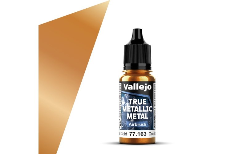 Vallejo 77163 True Metallic Metal - Airbrush - Keizerlijk Goud - Acryl - 18ml - Val77163 xs 1x - VAL77163-XS