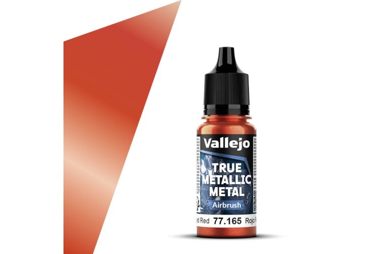 Vallejo 77165 True Metallic Metal - Airbrush - Gesmeden Rood - Acryl - 18ml - Val77165 xs 1x - VAL77165-XS