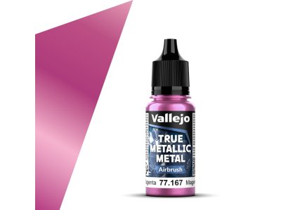 Vallejo 77167 True Metallic Metal - Airbrush - Crimson Magenta - Acrylic - 18ml - Val77167 xs 1x - VAL77167-XS