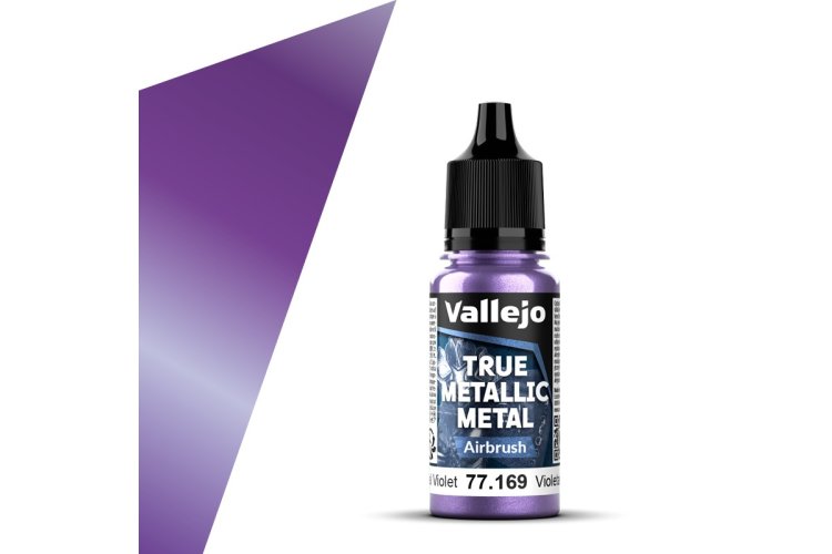 Vallejo 77169 True Metallic Metal - Airbrush - Celestial Violet - Acrylic - 18ml - Val77169 xs 1x - VAL77169-XS