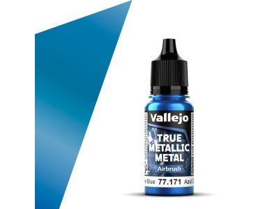 Vallejo 77171 True Metallic Metal - Airbrush - Saffier Blauw - Acryl - 18ml - Val77171 xs 1x - VAL77171-XS