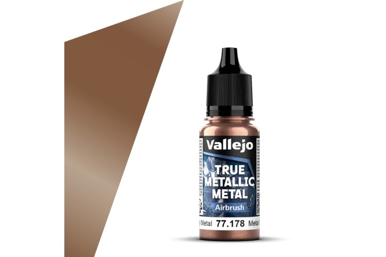 Vallejo 77178 True Metallic Metal - Airbrush - Rusty Metal - Acrylic - 18ml - Val77178 xs 1x - VAL77178-XS