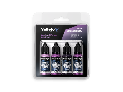 Vallejo 77255 True Metallic Metal - Amethist Paars Kleurenset - Acryl Set - 4x18ml - Val77255 xs 1 - VAL77255-XS