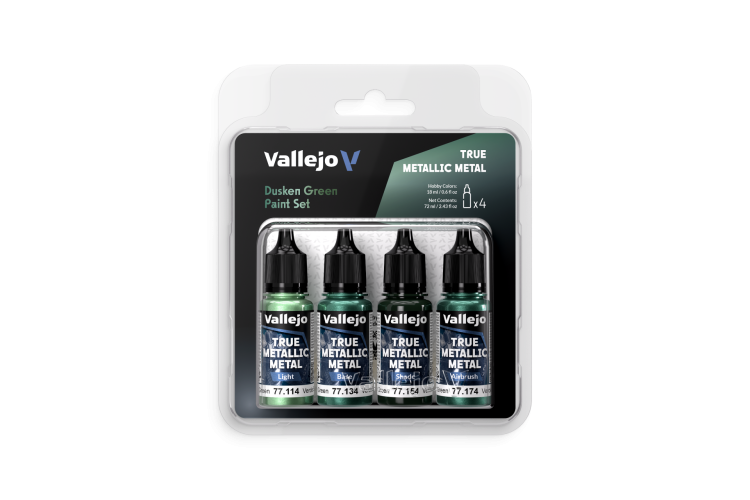 Vallejo 77257 True Metallic Metal - Schemer Groen Kleurenset - Acryl Set - 4x18ml - Val77257 xs 1 - VAL77257-XS