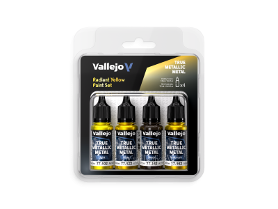 Vallejo 77259 True Metallic Metal &ndash; Radiant Yellow &ndash; Acrylic Set 4x18ml - Val77259 xs 1 - VAL77259-XS