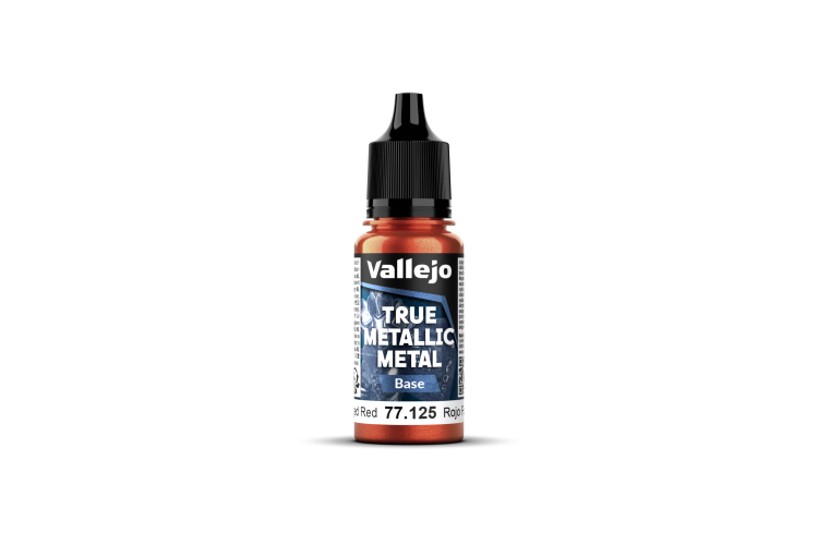 Vallejo 77260 True Metallic Metal &ndash; Forged Red &ndash; Acrylic Set 4x18ml - Val77260 xs 4 - VAL77260-XS