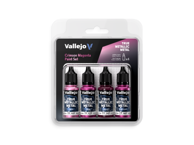 Vallejo 77261 True Metallic Metal &ndash; Crimson Magenta &ndash; Acrylic Set 4x18ml - Val77261 xs 1 - VAL77261-XS
