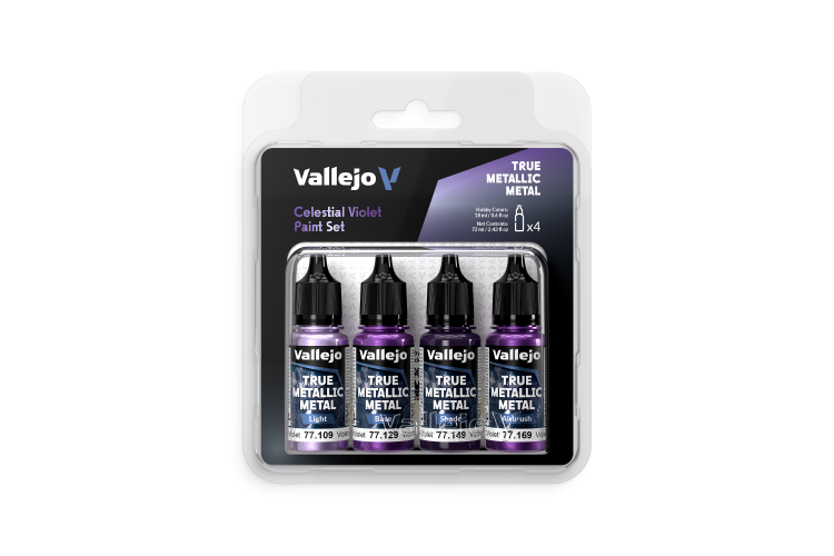 Vallejo 77262 True Metallic Metal &ndash; Celestial Violet &ndash; Acrylic Set 4x18ml - Val77262 xs 1 - VAL77262-XS