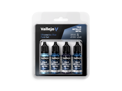 Vallejo 77263 True Metallic Metal &ndash; Ultramarine Blue &ndash; Acrylic Set 4x18ml - Val77263 xs 1 - VAL77263-XS