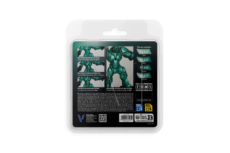 Vallejo 77265 True Metallic Metal - Kever Groen - Acryl Set 4x18ml - Val77265 xs 2 - VAL77265-XS