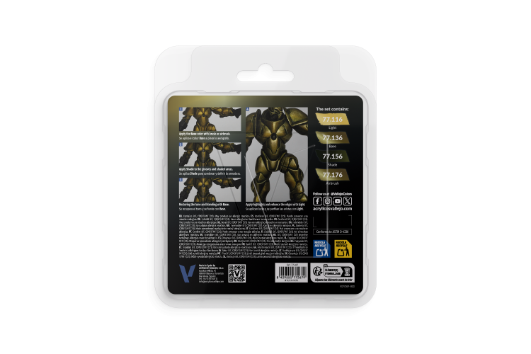 Vallejo 77267 True Metallic Metal &ndash; Greenish Gold &ndash; Acrylic Set 4x18ml - Val77267 xs 2 - VAL77267-XS