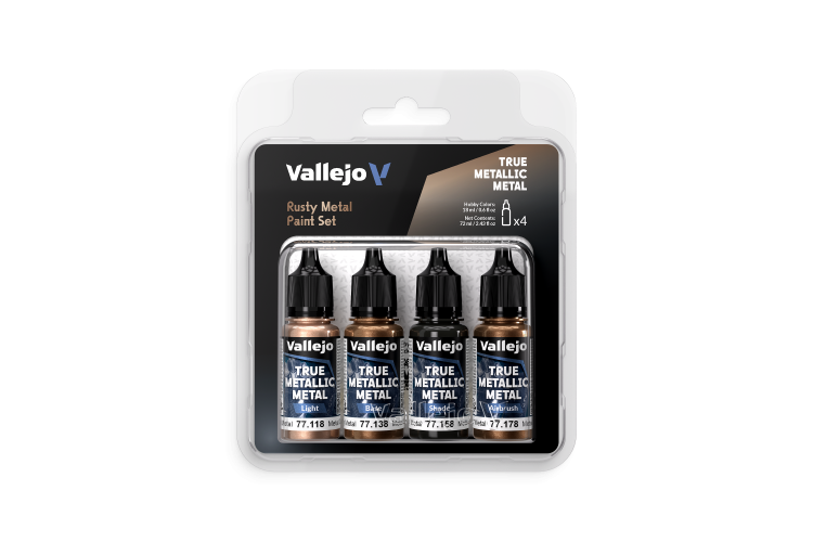 Vallejo 77269 True Metallic Metal &ndash; Rusty Metal &ndash; Acrylic Set 4x18ml - Val77269 xs 1 - VAL77269-XS