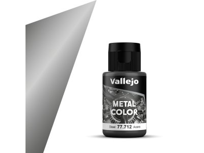 Vallejo 77712 Metal Color Steel - Acryl (32 ml) - Val77712 xs - VAL77712-XS