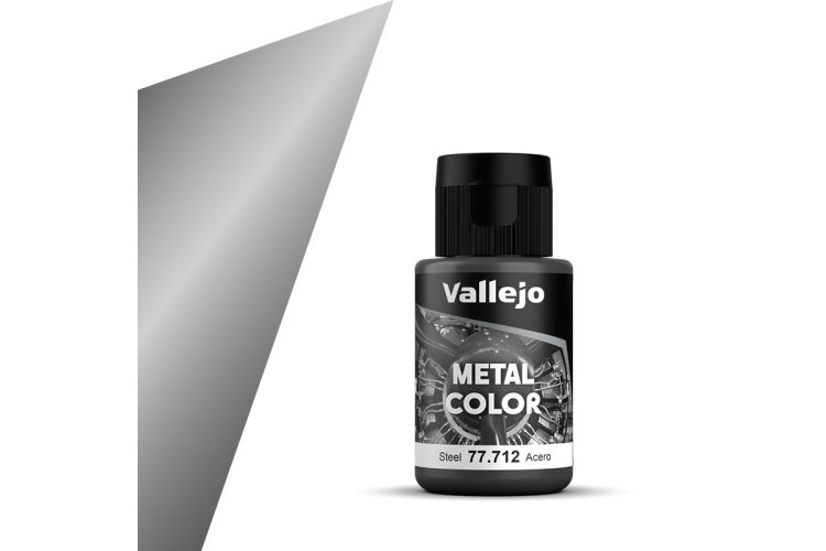 Vallejo 77712 Metal Color Steel - Acryl (32 ml) - Val77712 xs - VAL77712-XS