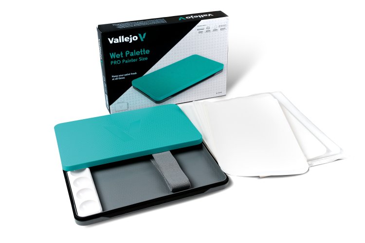 Vallejo B90001 Wet Palette Pro Painter with 2 Hydration Sponges and 30 Retaining Papers - A5 Size - Valb90001 1 - VALB90001